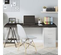 Table Top Dark Brown 160x50x(2-6) cm Treated Solid Wood Oak