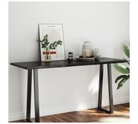 vidaXL Table Top Dark Brown 160x60x(2-4) cm Treated Solid Wood Live Edge