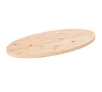 Vidaxl Table Top White 80X40X2.5 Cm Solid Wood Pine Oval, White