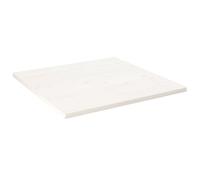 Table Top Solid Pine Wood Natural Finish Square 80x80x2.5 cm Rustic Cafes Hotels