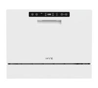 Table Top Dishwasher - Countertop Dishwasher Mini With 6 Place Settings, Plumbed, Compact Tabletop Design (Width 55cm), 6 Programs, Quiet Operation (52dB), White - DW016TTW25
