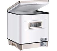Table Top Dishwasher Free Standing 3 in 1 UV Sterilizing Washing Drying Countertop Dish Wash Machine, Rotary Spray 360° Azimuth Fast, Fruit and Vegetable Cleaning, Dishes,White
