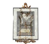 Table Top Easel - Add Vintage Charm | Any Space | Ornate Brass Display Stand with Intricate Floral Scrolls | Photos, Plates, Artwork, Books, Perfect for Entryway, Bedroom, Fireplace, Study Dec