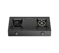 Table Top Efficient 2 Burner Gas Hob,Indoor Portable Gas Stove,with Flame Failure Protection,Cast Iron Grille,for Home(NG)