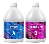 Table Top Epoxy Resin 1 Gallon Crystal Clear Resin Kit 0.5 Gallon Resin and 0.5 Gallon Hardener for Countertops, River Tables, Art Resin, DIY, Tumblers