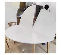 Table Top Extender,Foldable Round Table Top Extender 4ft to 6.5ft, Collapsible Banquet Table for BBQ, Custom White Tabletop for Garage, Garden, Deck - 6.5ft Diameter (200cm)