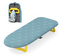 Table Top Ironing Board,Small Ironing Board, Mini Tabletop Iron Boards Small with Hanging Rope & Hanging Rope,Folding Portable Ironing Boards Save Space, Foldable Iron Table 31 x 80 cm, Light Blue