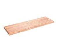 Table Top Light Brown 160x50x(2-6) cm Treated Solid Wood Oak