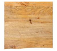 Table Top Live Edge Natural Acacia Wood 80x80x3.8 cm Rustic Solid Handcrafted