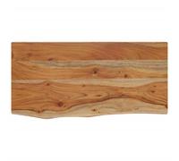 vidaXL Wall Shelf 60x30x2.5 cm Rectangular Solid Wood Acacia Live Edge