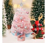 Table Top Mini Christmas Tree with Lights, Fibre Optic, Battery Operated Artificial Tree for DIY Christmas Decoration Gifts, 23.62 in (B)