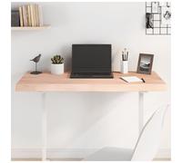 Table Top Natural Oak 100x50x6cm Untreated Solid Wood 1 Long Side Live Edge Made