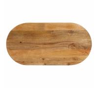 Table Top Oval 140x60 cm Solid Mango Wood Oak Finish Dining Surface Panel
