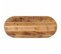 Table Top Oval Solid Acacia Wood 80x40x2.5cm Natural Untreated Raw Rustic Grain