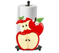 Table Top Paper Towel Holder - Fruit Theme Metal Crafts, Modern Vertical Stand for Bathroom, Kitchen, RV, Farmhouse Home, Outdoor Countertop Organization, Stylish and Functional Paper Roll Storage