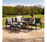 Table Top Pizza Oven & Aluminium Corner Sofa Set - Anthracite Grey Grey