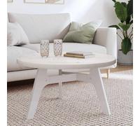 vidaXL Table Top Wooden Desk Top Dining Table Top Round White Solid Wood Pine