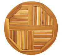 Table Top Round Acacia 60cm Ø x2cm Natural Oil Finish Outdoor for Garden Dining