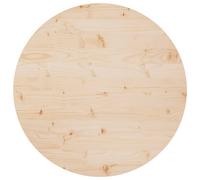 Table Top Round Brown Solid Pinewood Ø80x2.5cm Rustic Dining Bar Perfect Fit