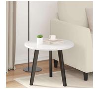 Table Top Round High Gloss White 50 x 50 x 1.5 cm Engineered Wood Outdoor Stable