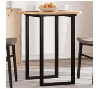 Table Top Round Natural Solid Acacia Wood Ø70x2 cm Untreated Desktop for Bistro