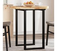 Table Top Round Solid Acacia Wood Natural Ø70 x 4 cm Untreated Surface 4cm Thick