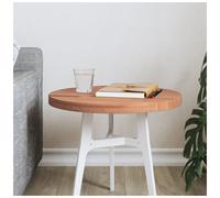 Table top Round solid beech wood 40cm x 2.5cm Brown - Bar or Side Table Natural