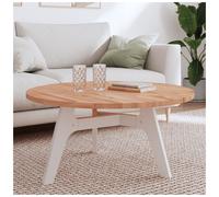 Table Top Round Solid Beech Wood 90x2.5cm Brown Side Bar Untreated Only Premium