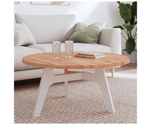 Table Top Round Solid Beech Wood 90x2.5cm Brown Side Bar Untreated Only Premium