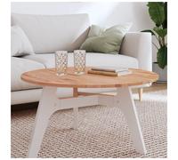Table top Round Solid Beech Wood Brown Ø80cm x1.5cm Side Bar Table Top Untreated