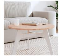 Table top Round Solid Beech Wood Light Brown Ø60x1.5 cm Side/Bar Use Replacement
