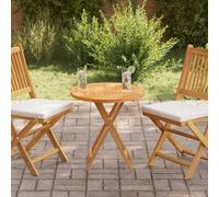Table Top Round Teak Wood 60cm x 2.5cm Sanded Natural Outdoor Dining Top Rustic