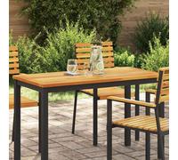 Table Top Rustic Solid Acacia Wood Oil Natural 110x55x2 cm Indoor Outdoor Sturdy
