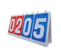 Table Top Scoreboard - 4 Digit Waterproof Flipper Score Keeper, Durable PVC Cardboard Stainless Steel Construction, Compact 400g | Multi Sport Score Flipper For Badminton Volleyball Football Soccer