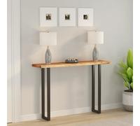 Table Top Solid Acacia 140x30x3.8cm Natural Live Edge 75kg Dining Bar Top