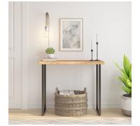 Table Top Solid Acacia Live Edge Natural 100x40x2.5 cm Rustic Handcrafted Design