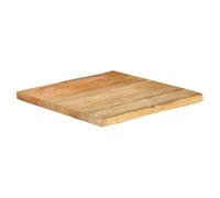 Table Top Solid Acacia Live Edge Natural Mango Wood 40x40x2.5 cm Rustic Handmade