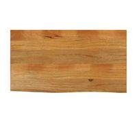 Table Top Solid Acacia Live Edge Oak Finish 110x60x2.5cm Rustic Surface Handmade