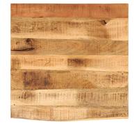 Table Top Solid Acacia Wood Natural Live Edge 40x40x2.5 cm Rustic Slab Handmade
