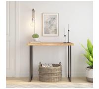 Table Top Solid Acacia Wood Natural Live Edge 80x40x2.5cm Rectangular Handmade.