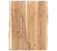 Table Top Solid Acacia Wood Natural Live Edge 80x60x3.8 cm Polished Lacquered UK