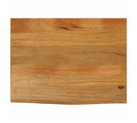 Table Top Solid Acacia Wood Oak Finish Live Edge 80x60x2.5cm Rustic NaturalWood