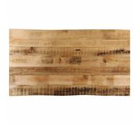 Table Top Solid Mango Wood Natural Live Edge 110x60x2.5cm Desk for Dining