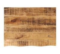 Table Top Solid Mango Wood Natural Live Edge 90x60x2.5 cm Handcrafted Art