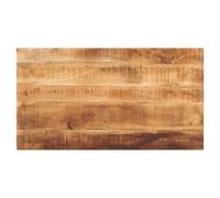 Table Top Solid Mango Wood Natural Oak Finish 100x70x2.5cm Rustic Dining Worktop