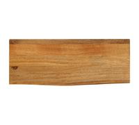 Table Top Solid Mango Wood Oak Finish 70x30x2.5cm Live Edge Natural Grain