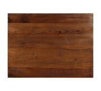 Table Top Solid Mango Wood Oak Finish Rectangular 80x70x2.5 cm Rustic Reclaimed
