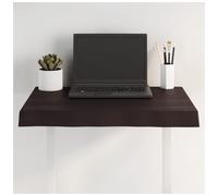 Table Top Solid Oak Dark Brown Live Edge 60x50x6 cm Untreated Wood Handcrafted