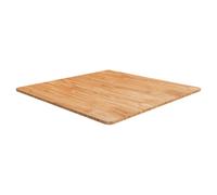 Table Top Solid Oak Light Brown 80x80x1.5cm Untreated Rustic Wood For Cafe UK