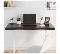 vidaXL Table Top Dark Brown 100x50x(2-4) cm Treated Solid Wood Live Edge